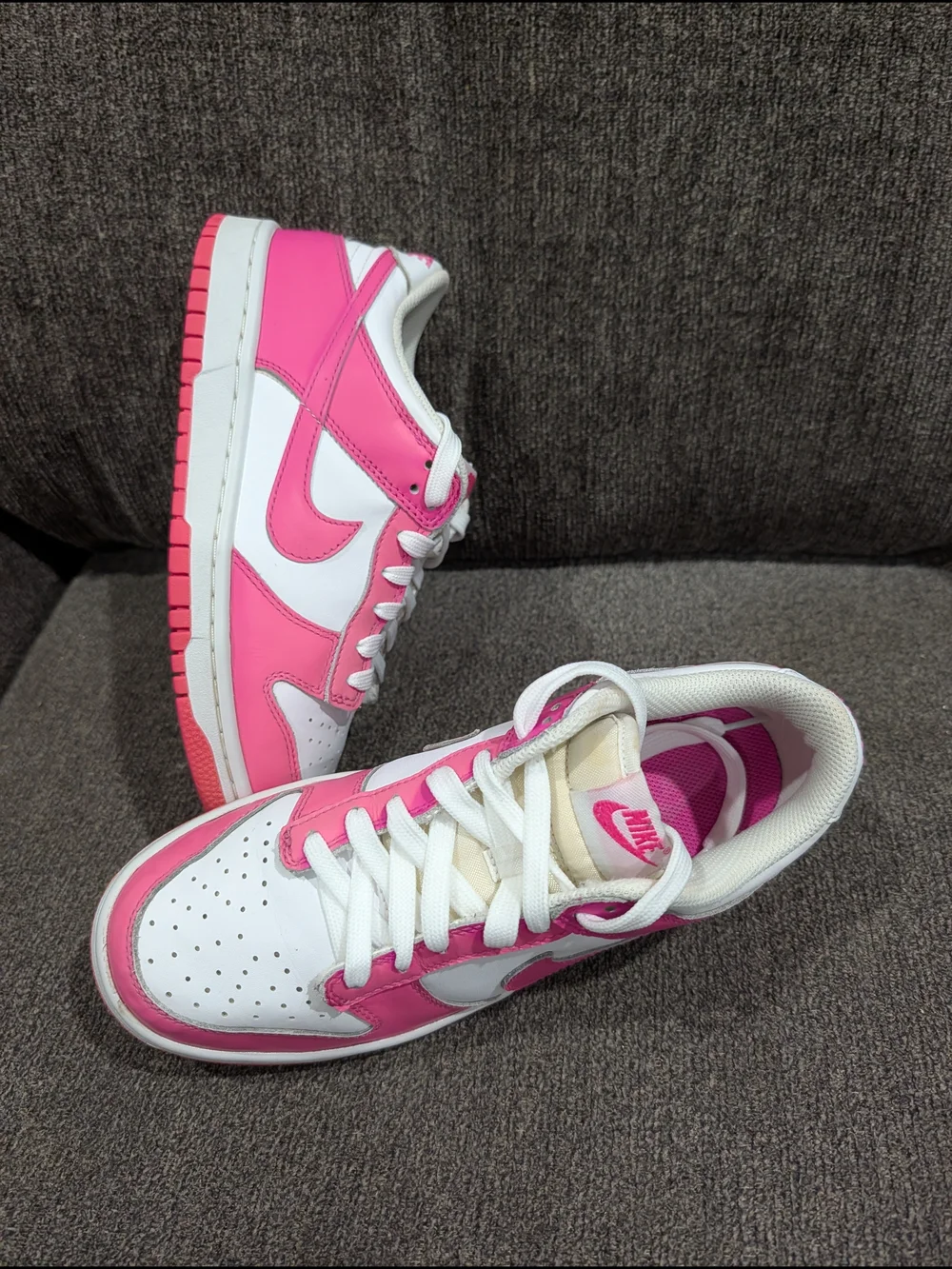 Nike Women’s Pink and White Low-Top Sneakers
